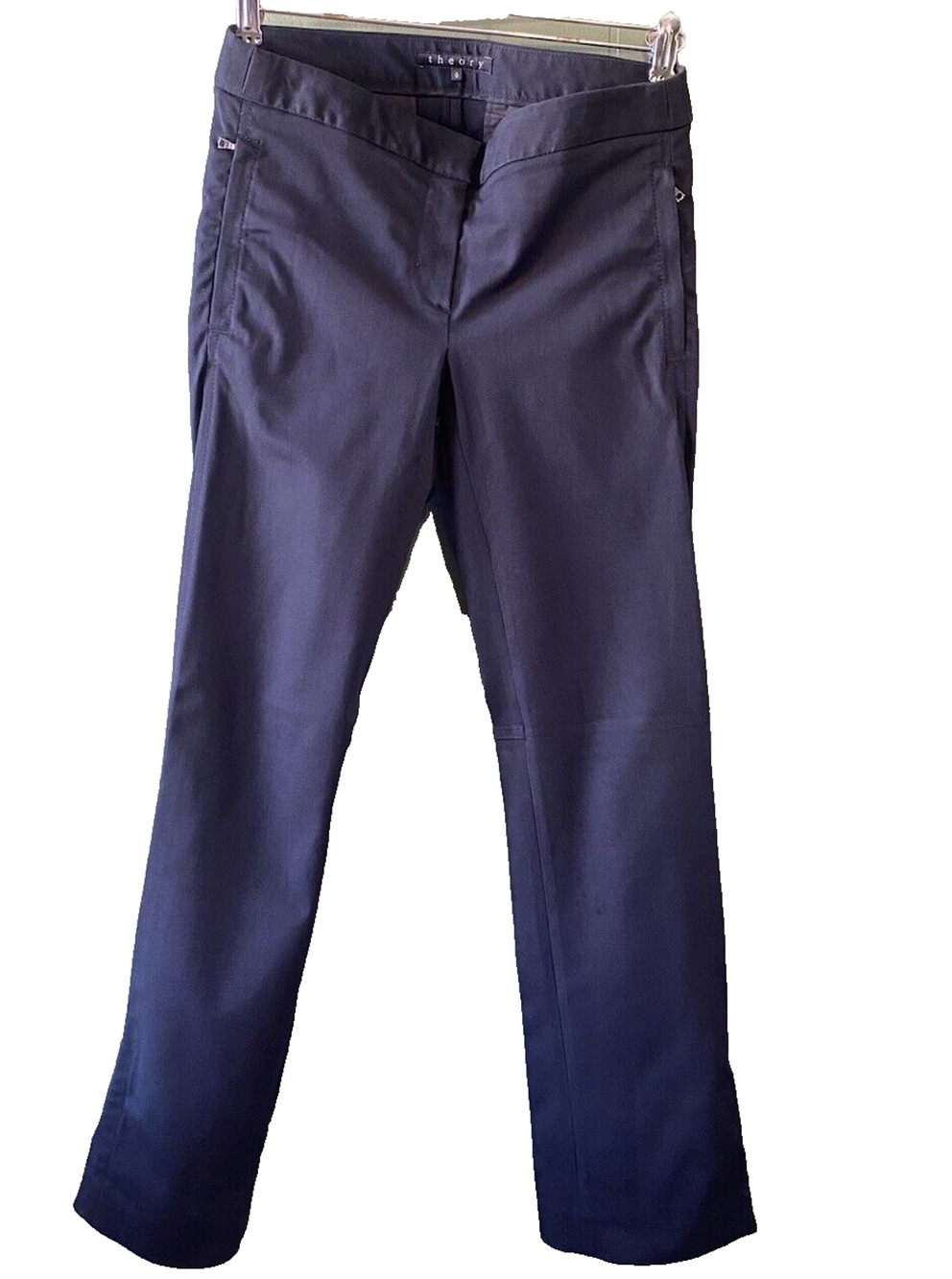 Theory Pants Womens Size 0 Black Low Rise Dressy Career Wear Office Trousers